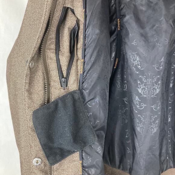 Billabong Outerwear Jacket Womens L Brown Herringbone Bomber Ski Lined No Hood - Picture 11 of 16